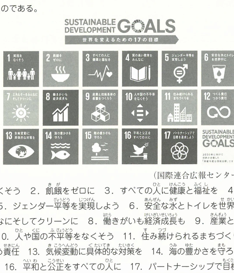 SUSTAINABLE DEVELOPMENT GOALS 世界を変えるための17の目標